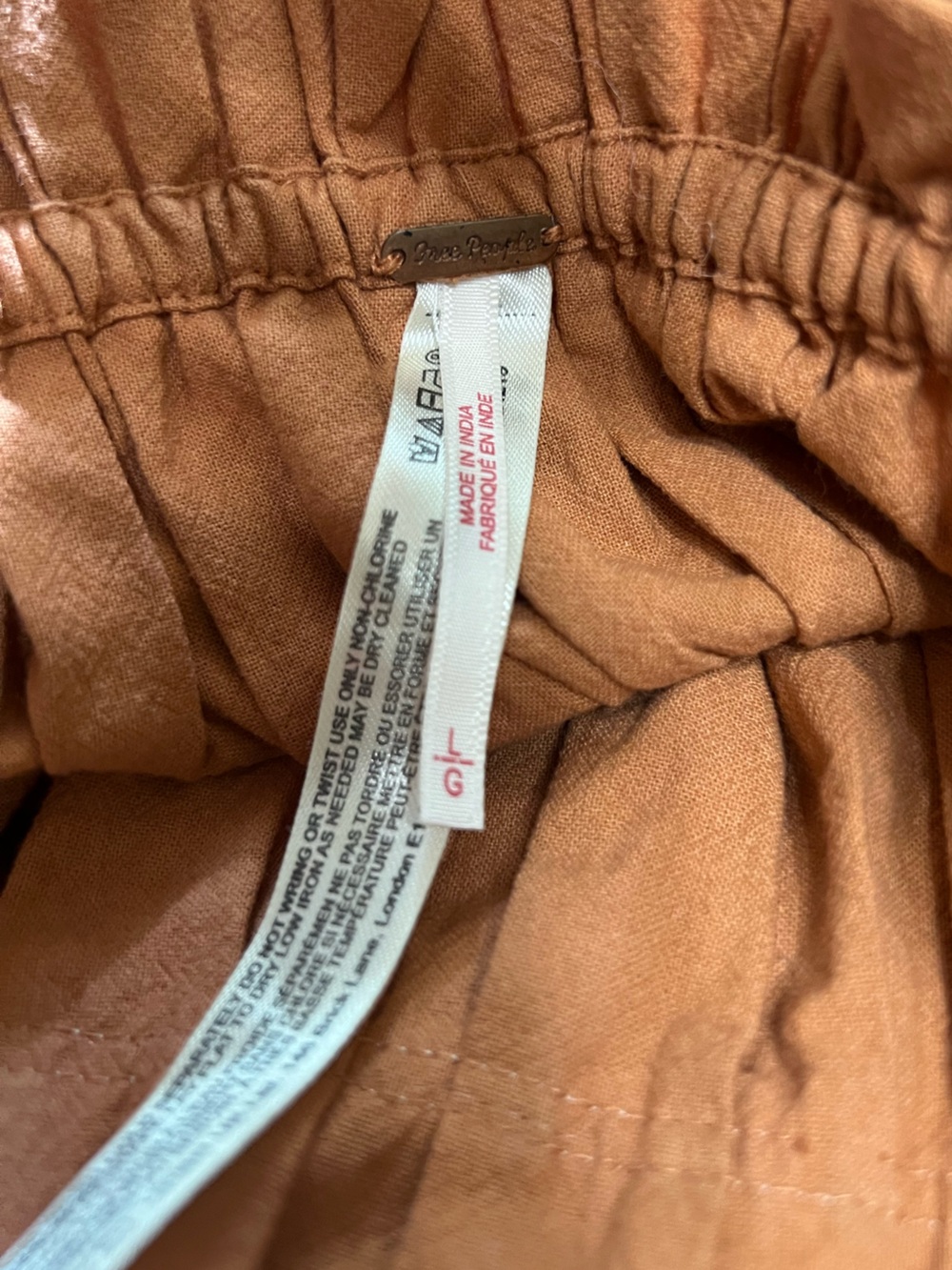 Free People Terra Claude Corset Peplum Top - Rust - Picture 4 of 4